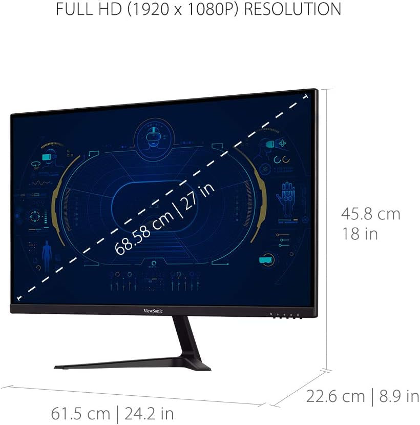VX2718-P-MHD 27 Inch 1080P 1Ms 180Hz Gaming Monitor with Freesync, Eye Care, HDMI and Displayport