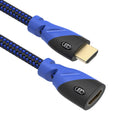 HDMI Extension Cables, 3Ft, 6Ft, 10Ft, 15Ft, 20Ft, 25Ft (1.5 Ft, Blue, 2)